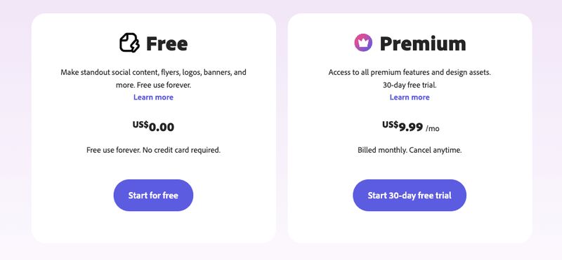 Adobe Express Plans