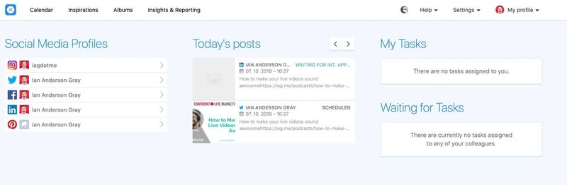 The Kontentino Dashboard