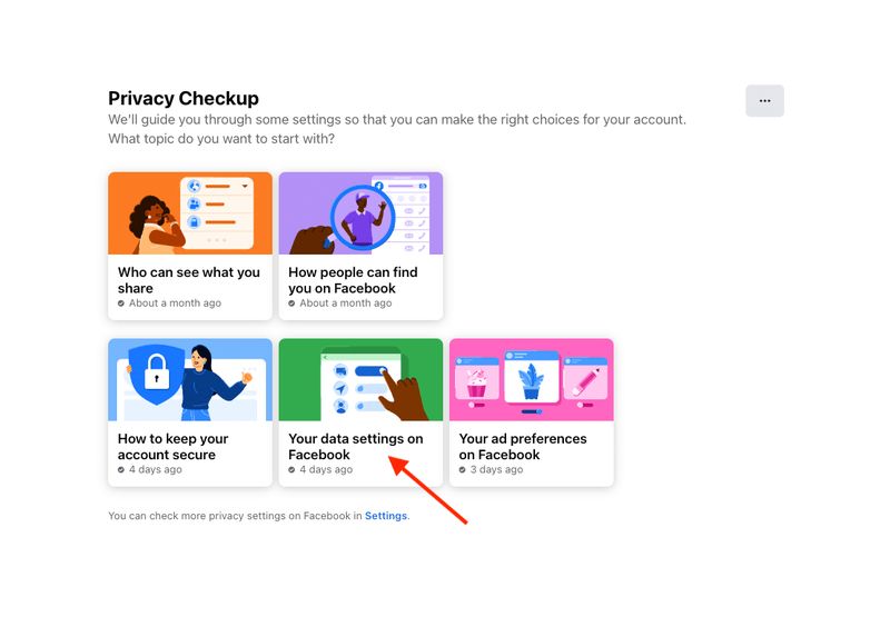 Facebook Privacy Settings - Your Data Settings on Facebook