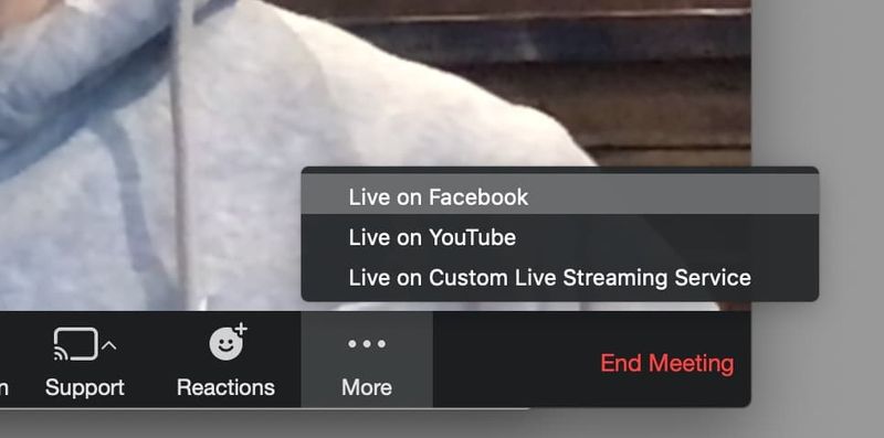 Live streaming from Zoom